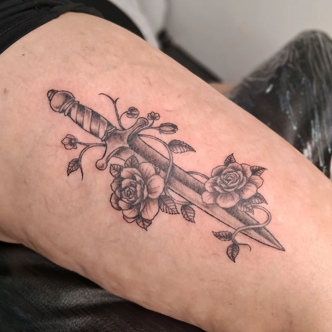 Tattoo by @andy2shades_tattoo — black_and_grey