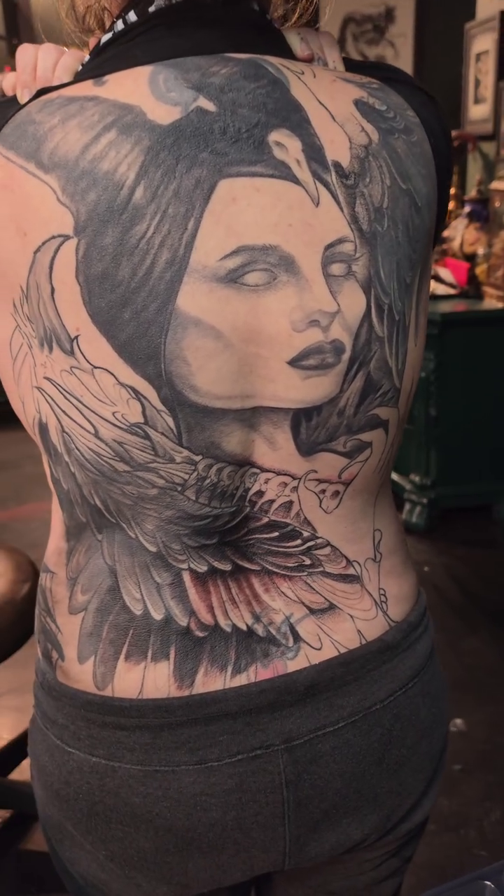Tattoo by @barrett_darkwave_tx — realism, black_and_grey