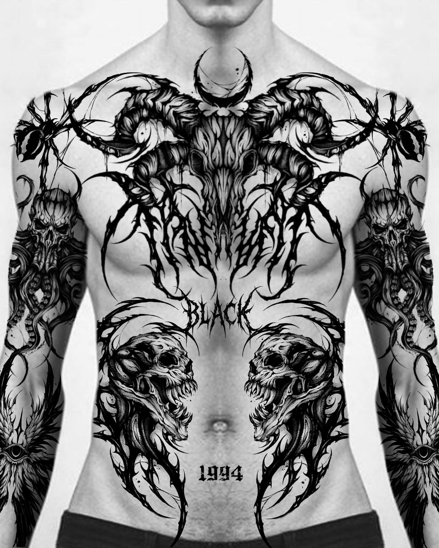 Tattoo by @kim9ang — black_and_grey, tribal