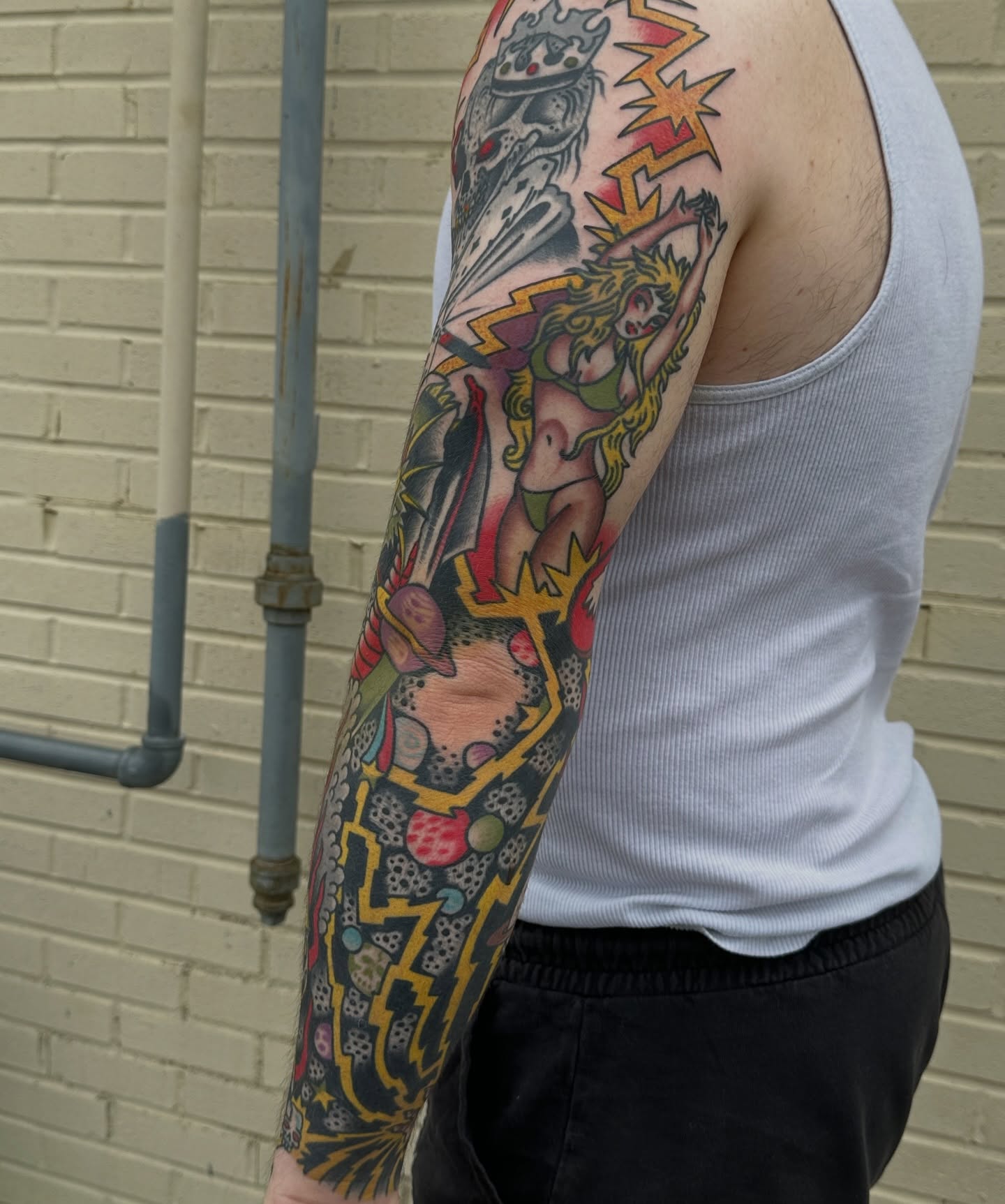 Tattoo by @christianrieben — american_traditional, dotwork