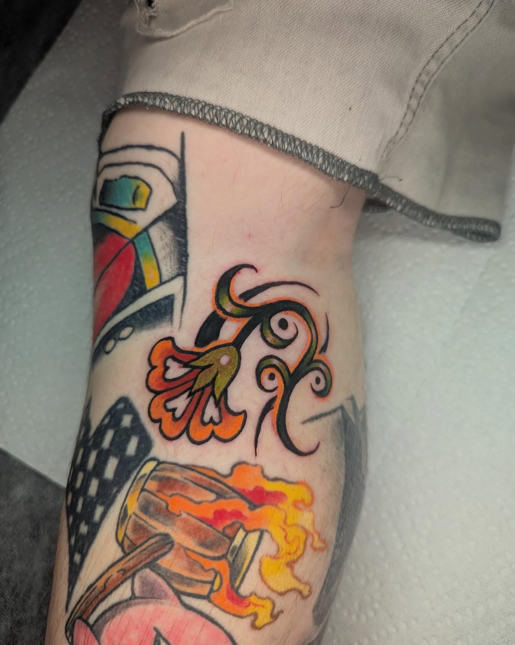 Tattoo by @folkfigment — american_traditional, new_school