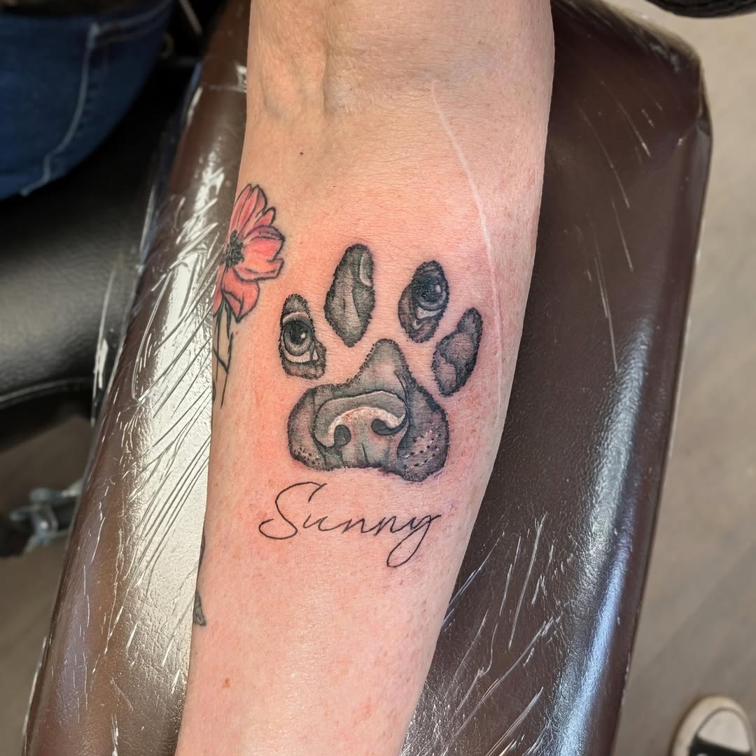 Tattoo by @voodoo_dollface_tattoo — realism, lettering_script