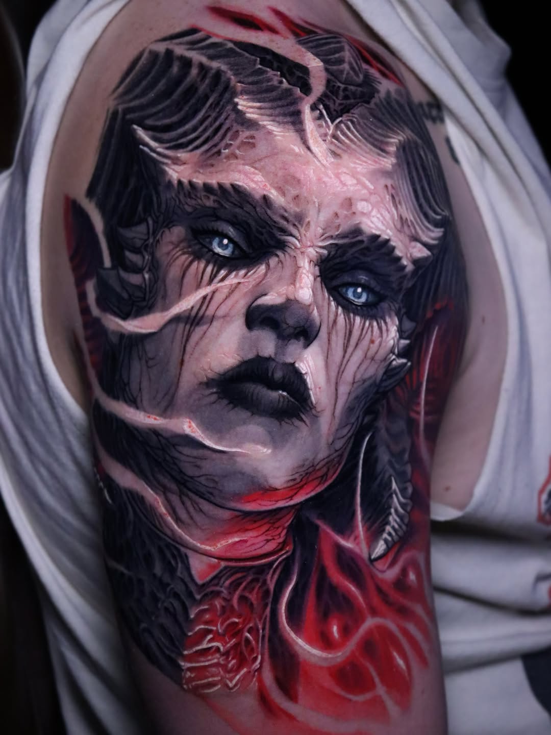 Tattoo by @josecruzart — dark_realism, blackwork