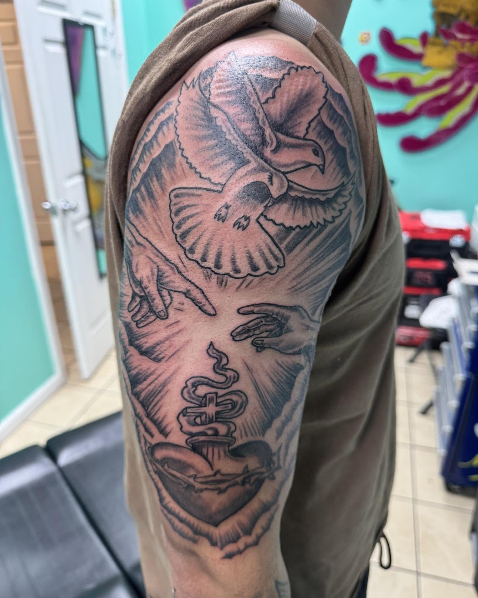 Tattoo by @grenuxzilla — black_and_grey
