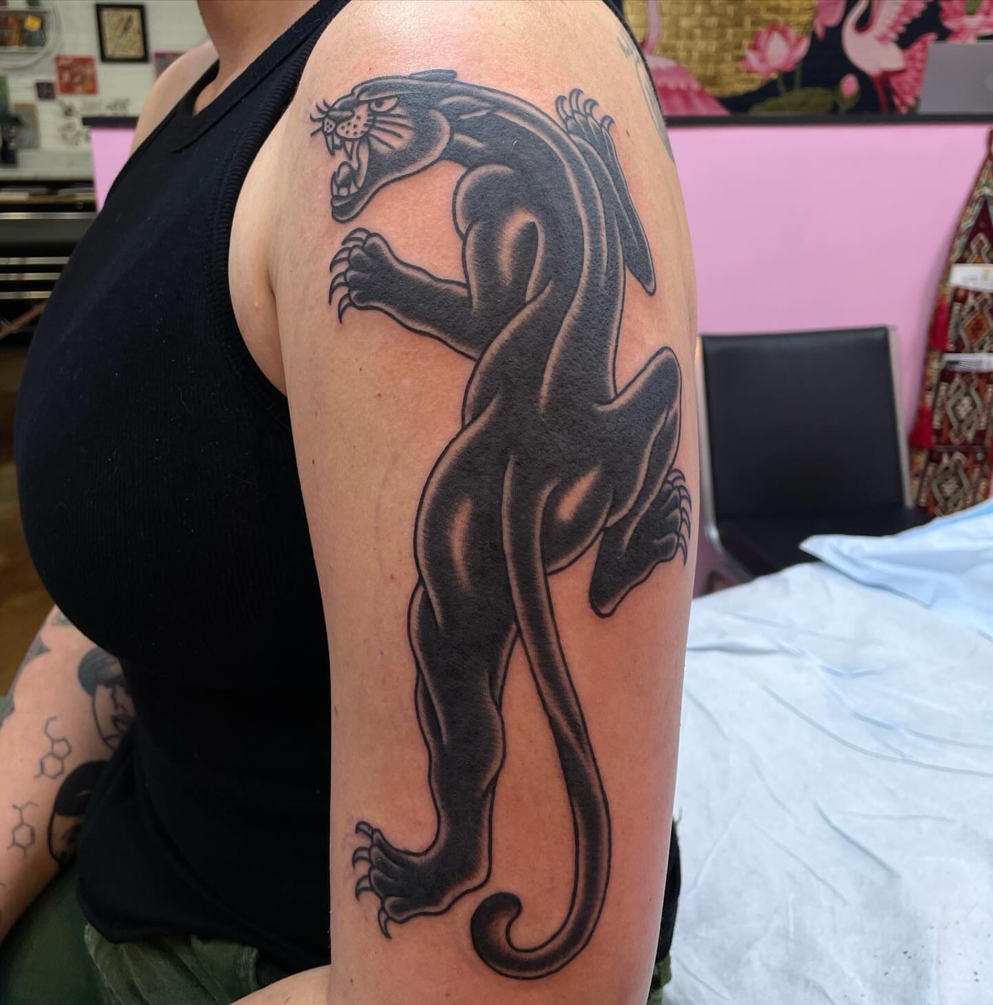 Tattoo by @lainyloutattoo — black_and_grey