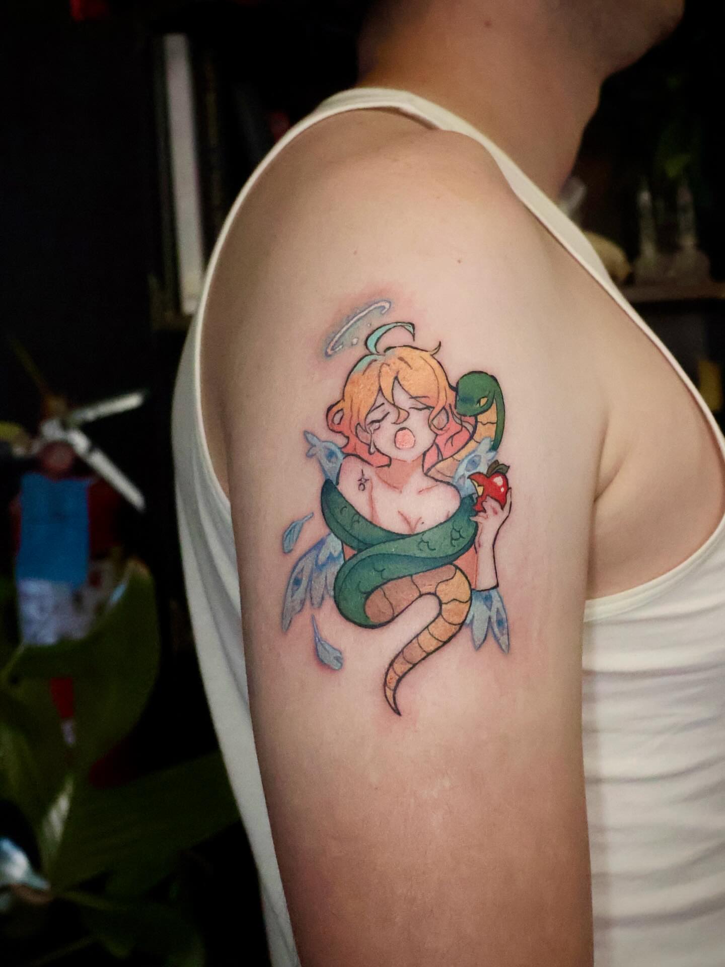 Tattoo by @snowypear_tat — anime
