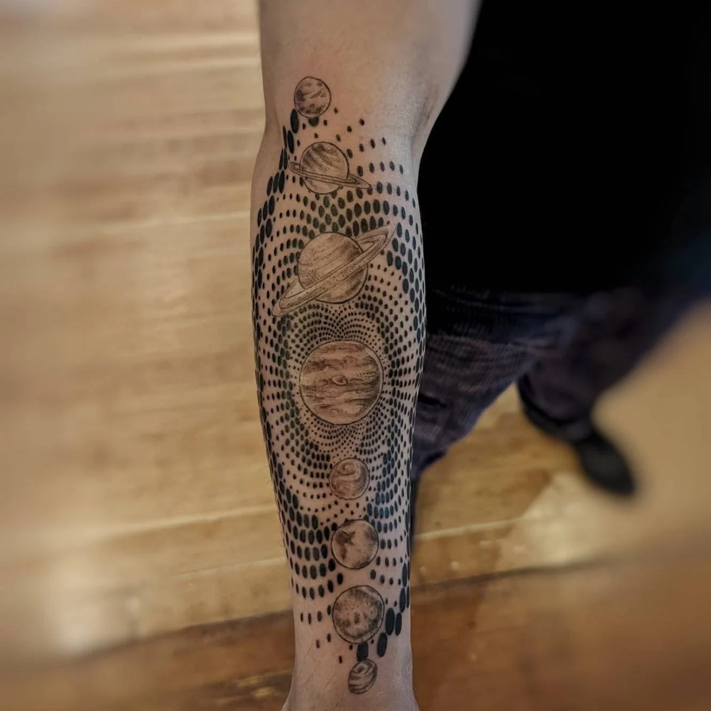Tattoo by @graffitilostpdx โ dotwork