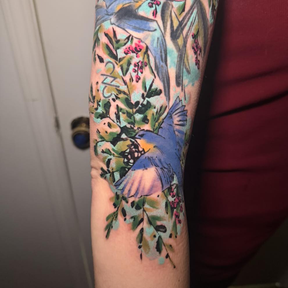 Tattoo by @the_last_centra — watercolor