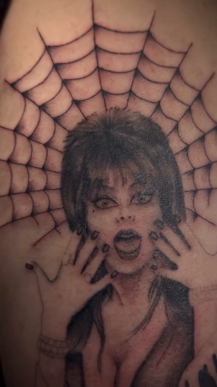 Elvira, Mistress of the Dark realism tattoo by star🪭