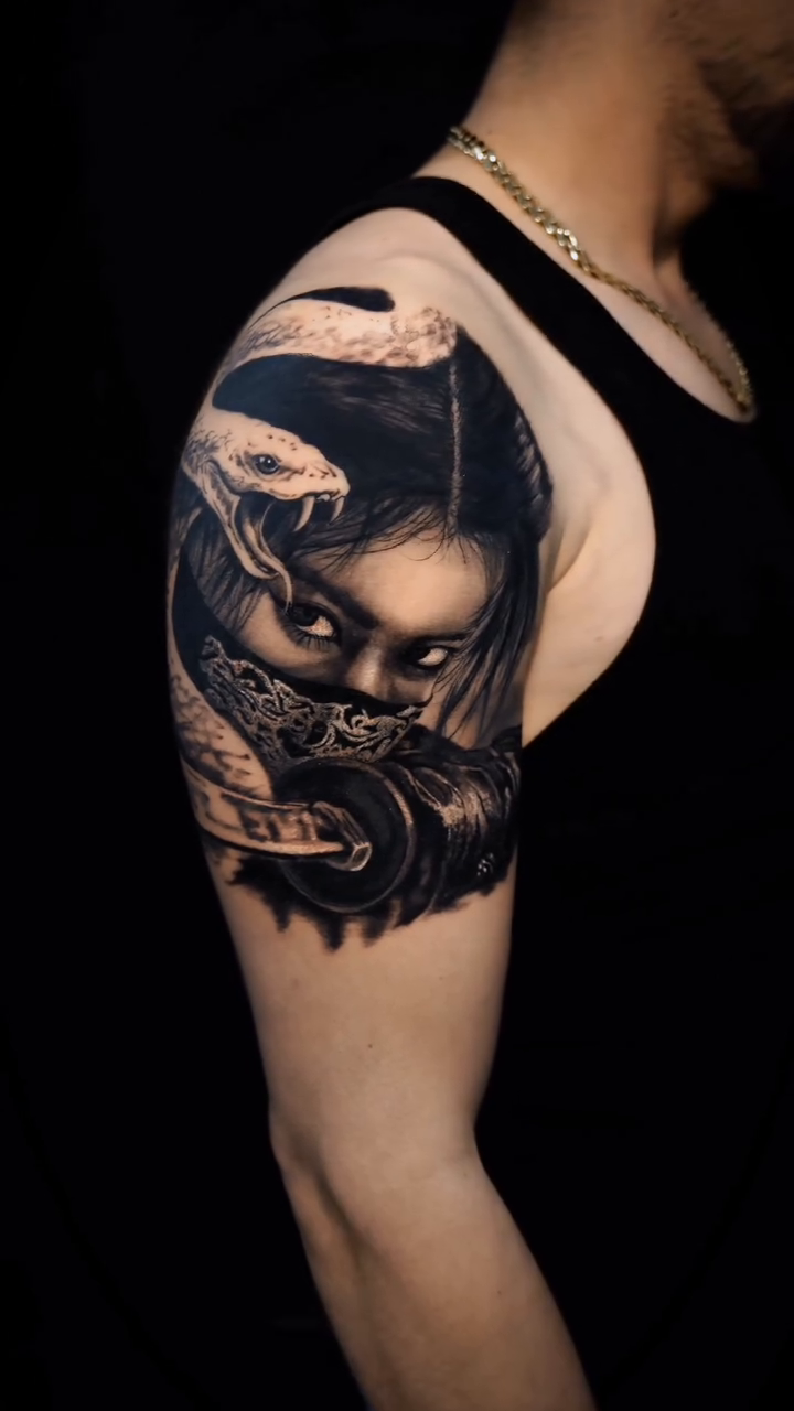 Tattoo by @pango_tattoo — realism, black_and_grey
