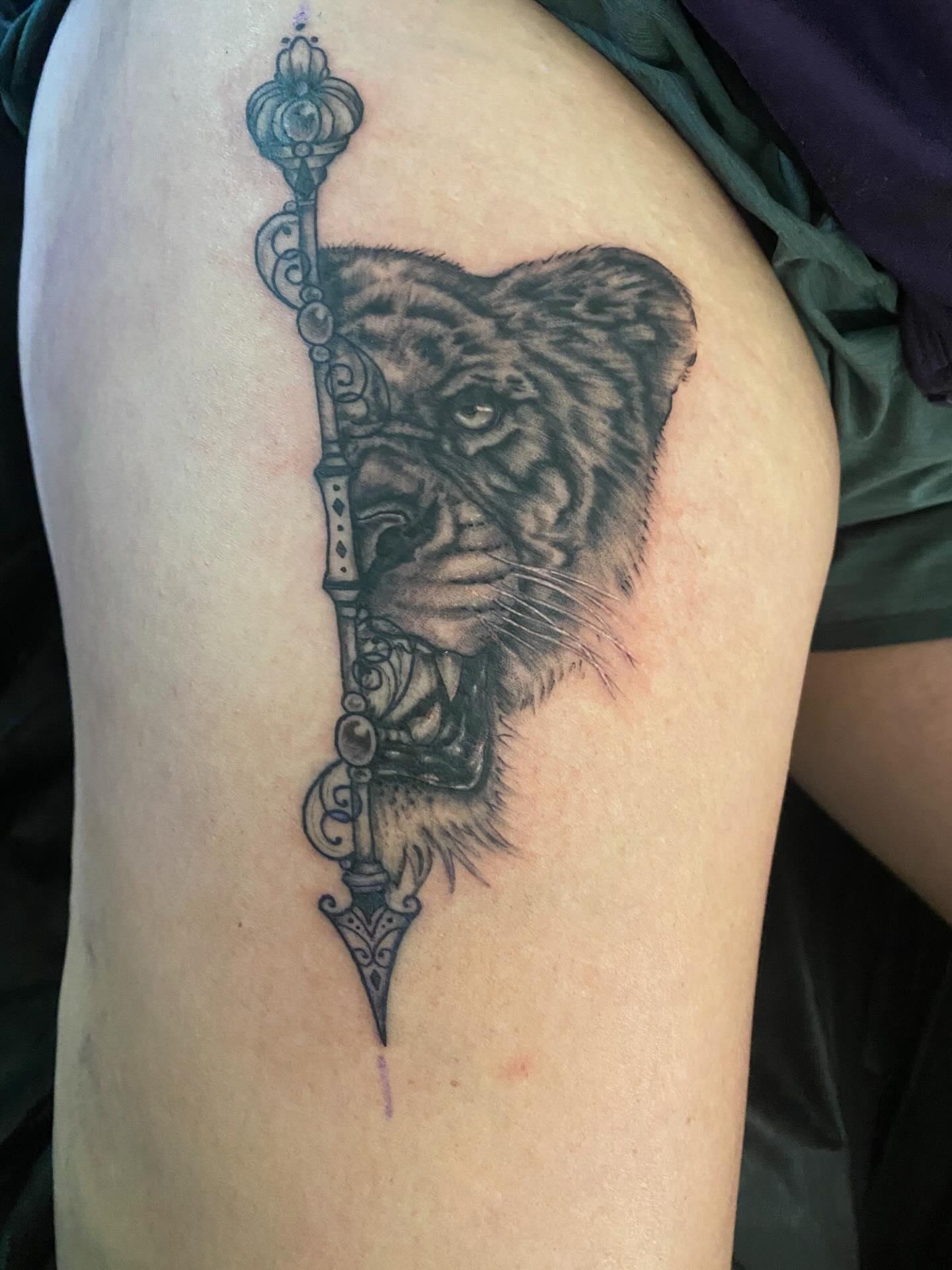 Tattoo by @katecooktattoos — black_and_grey, realism