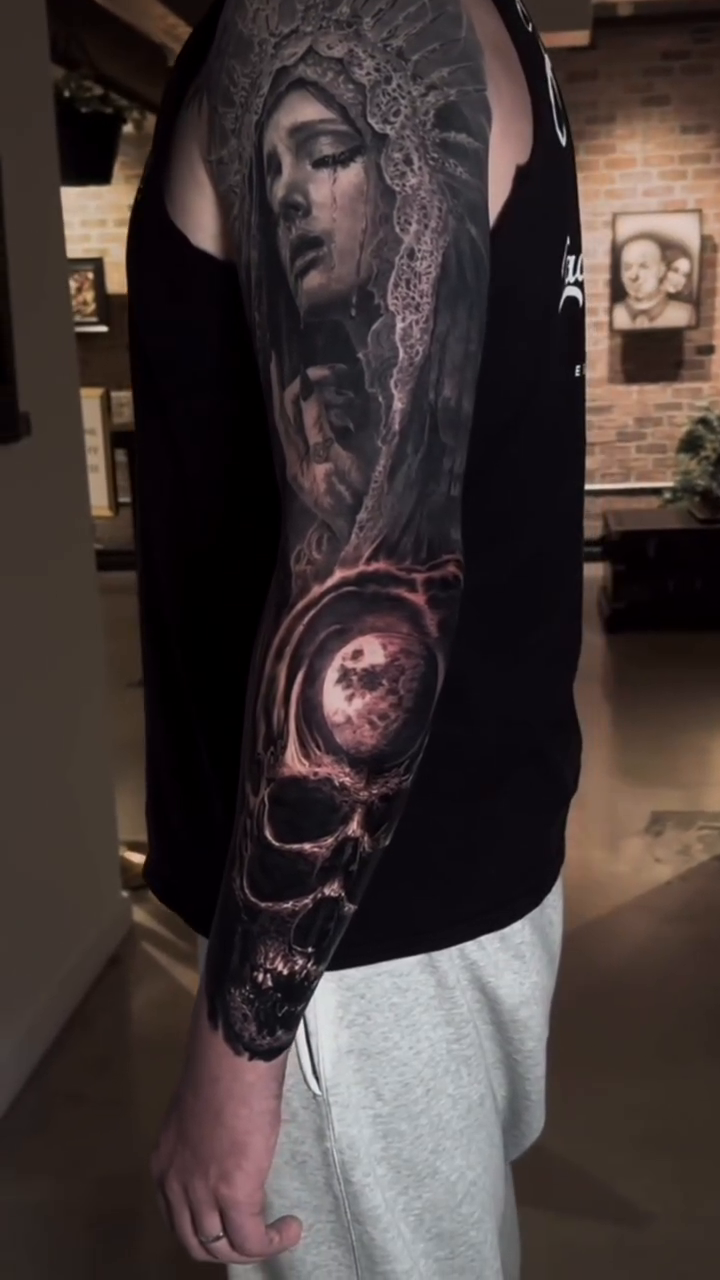 Tattoo by @zach.the.ripperr โ dark_realism, black_and_grey