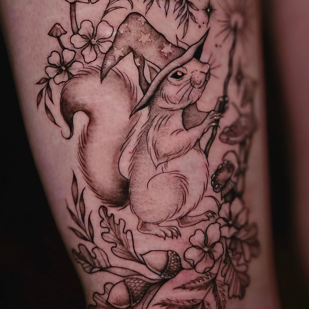 Tattoo by @courtlynblissink — illustrative, black_and_grey