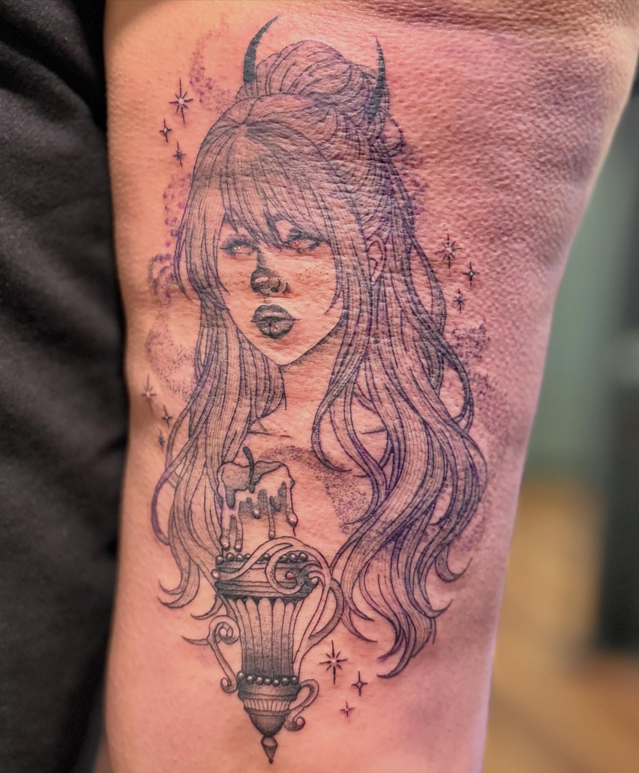 Tattoo by @maddyctattoos — black_and_grey, realism