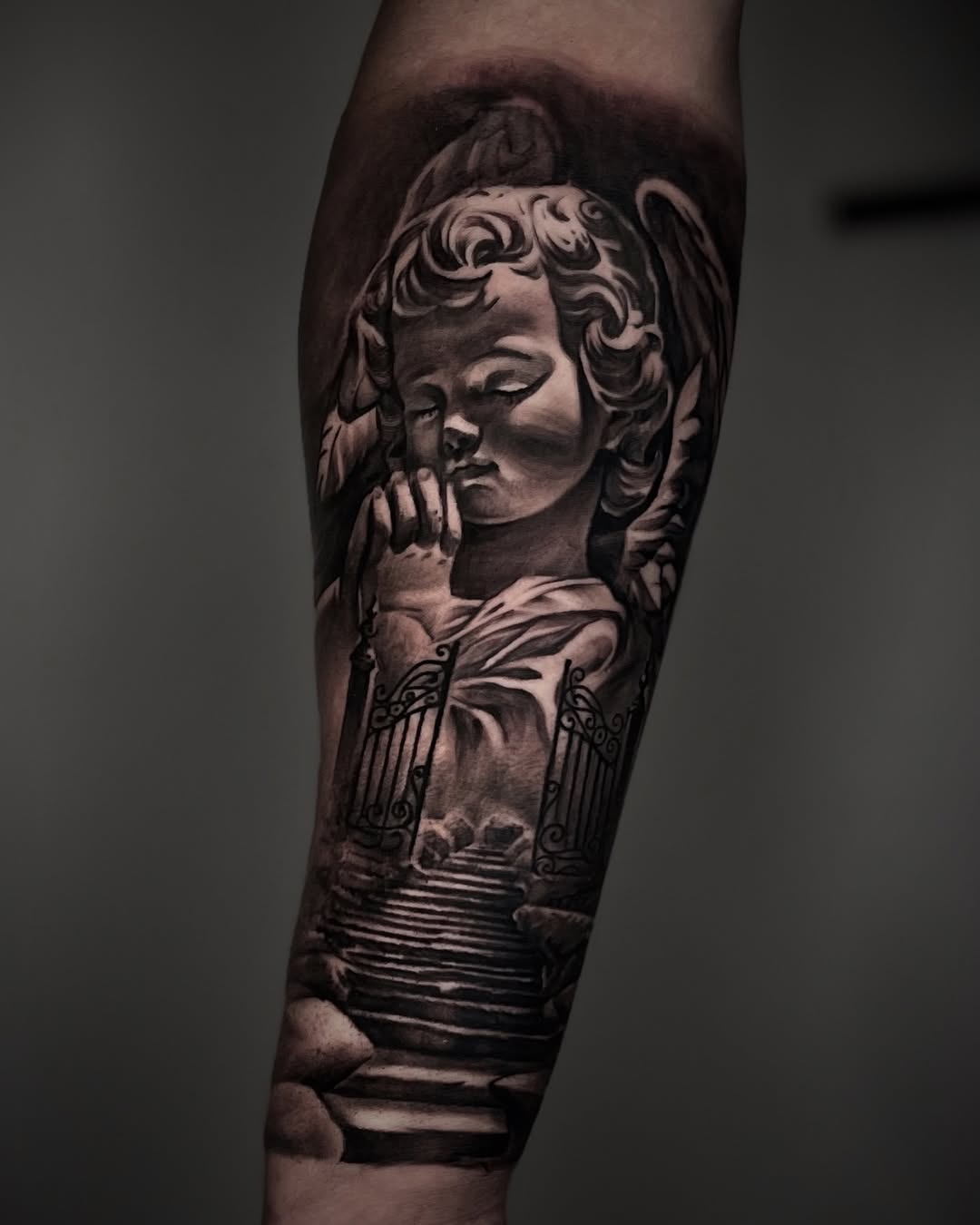 Tattoo by @sim_camillonitattoos — realism, black_and_grey