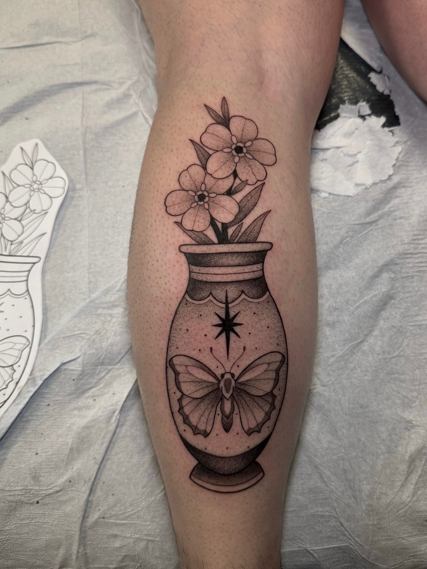 Tattoo by @copaceticink — dotwork, black_and_grey