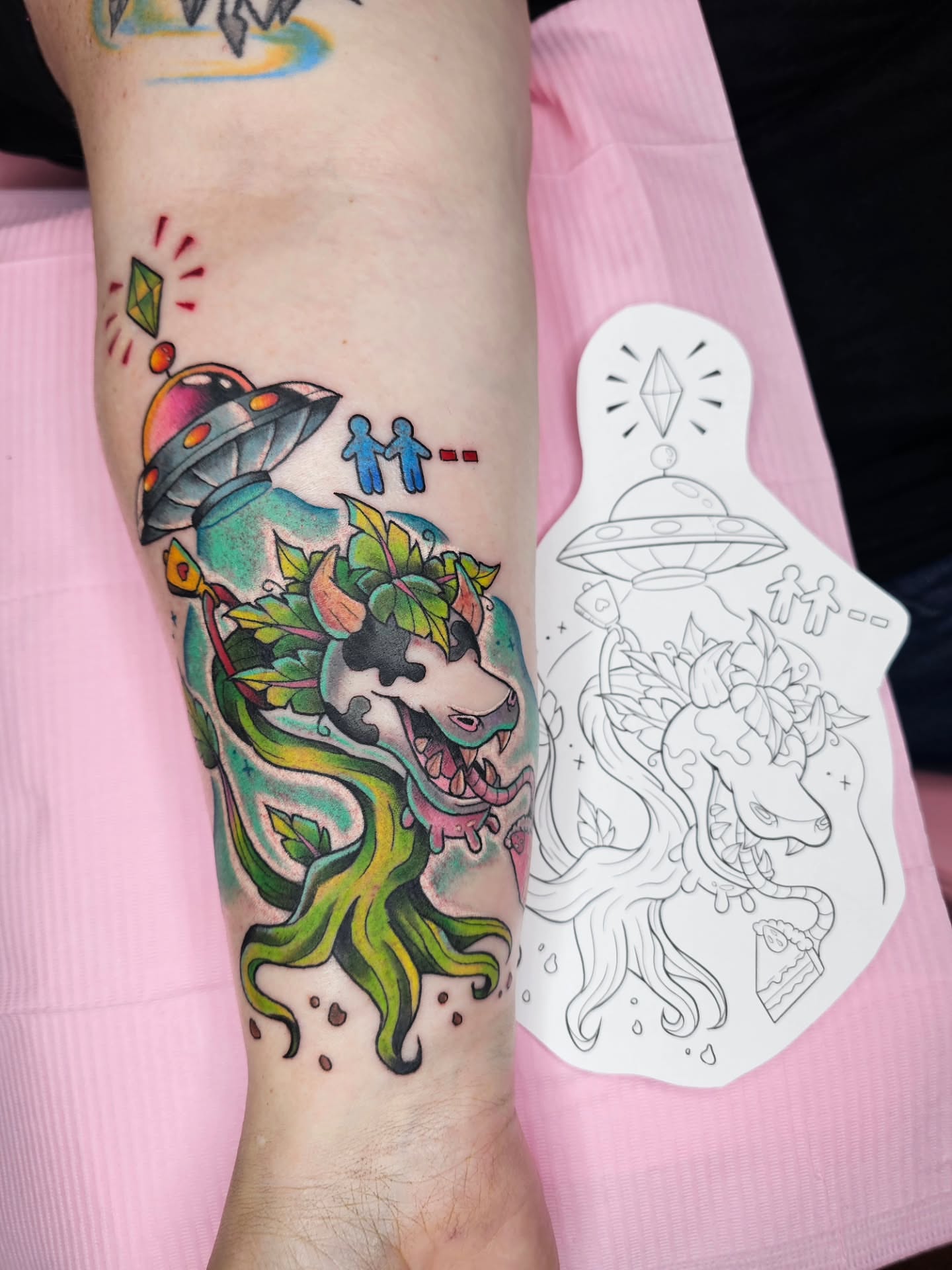 Tattoo by @buhberri_art — new_school, illustrative