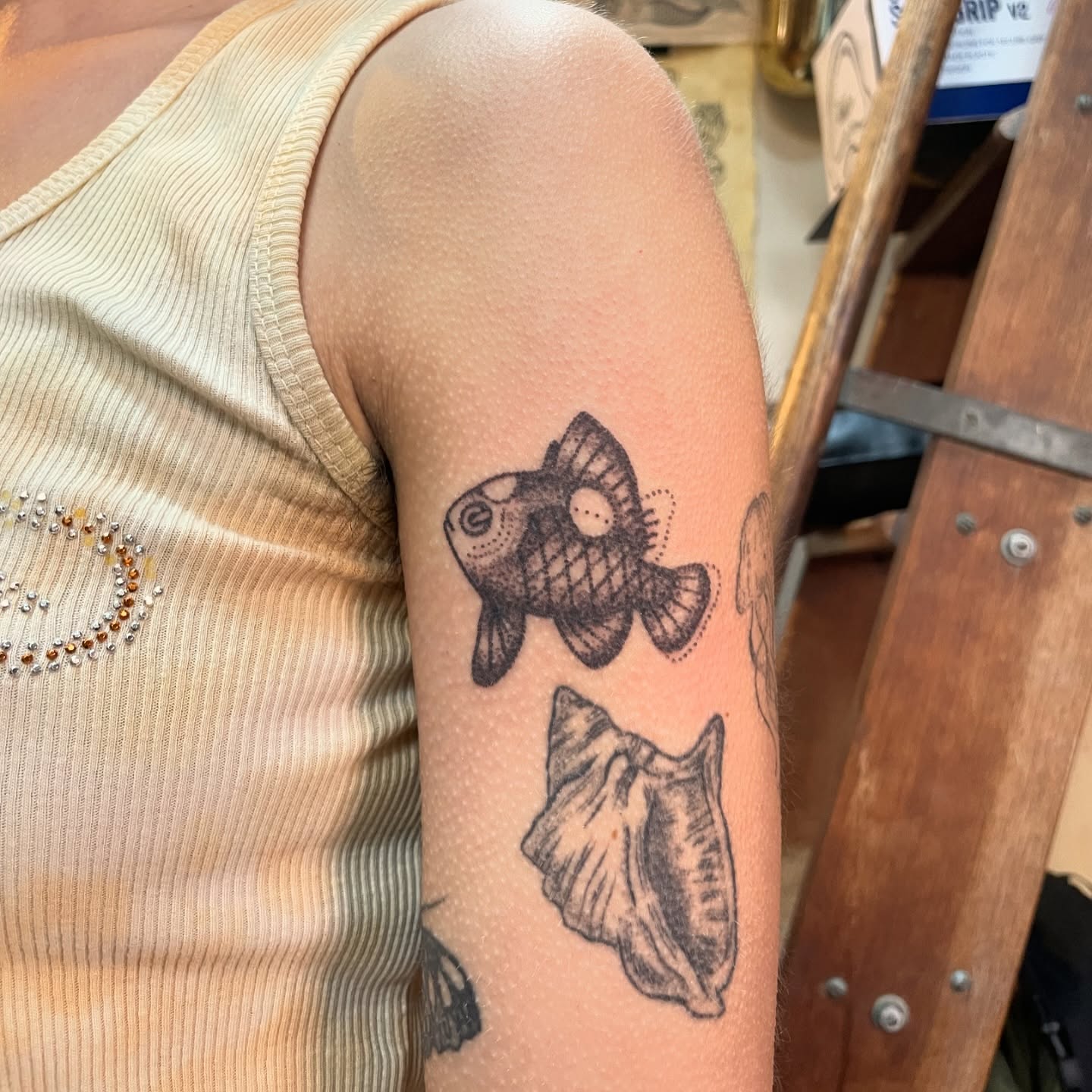 Tattoo by @roepoke — dotwork, black_and_grey