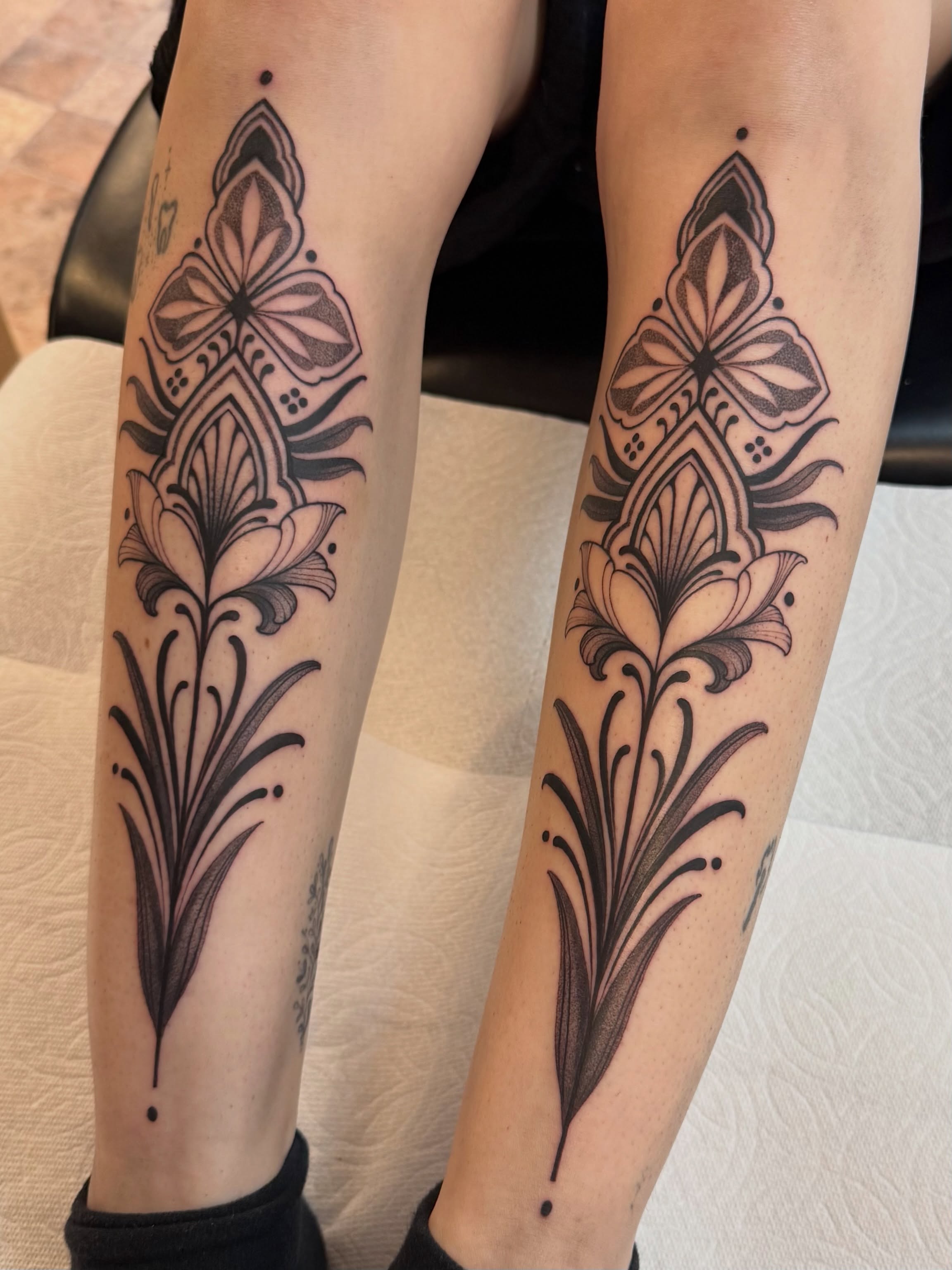 Tattoo by @blacklambx — black_and_grey
