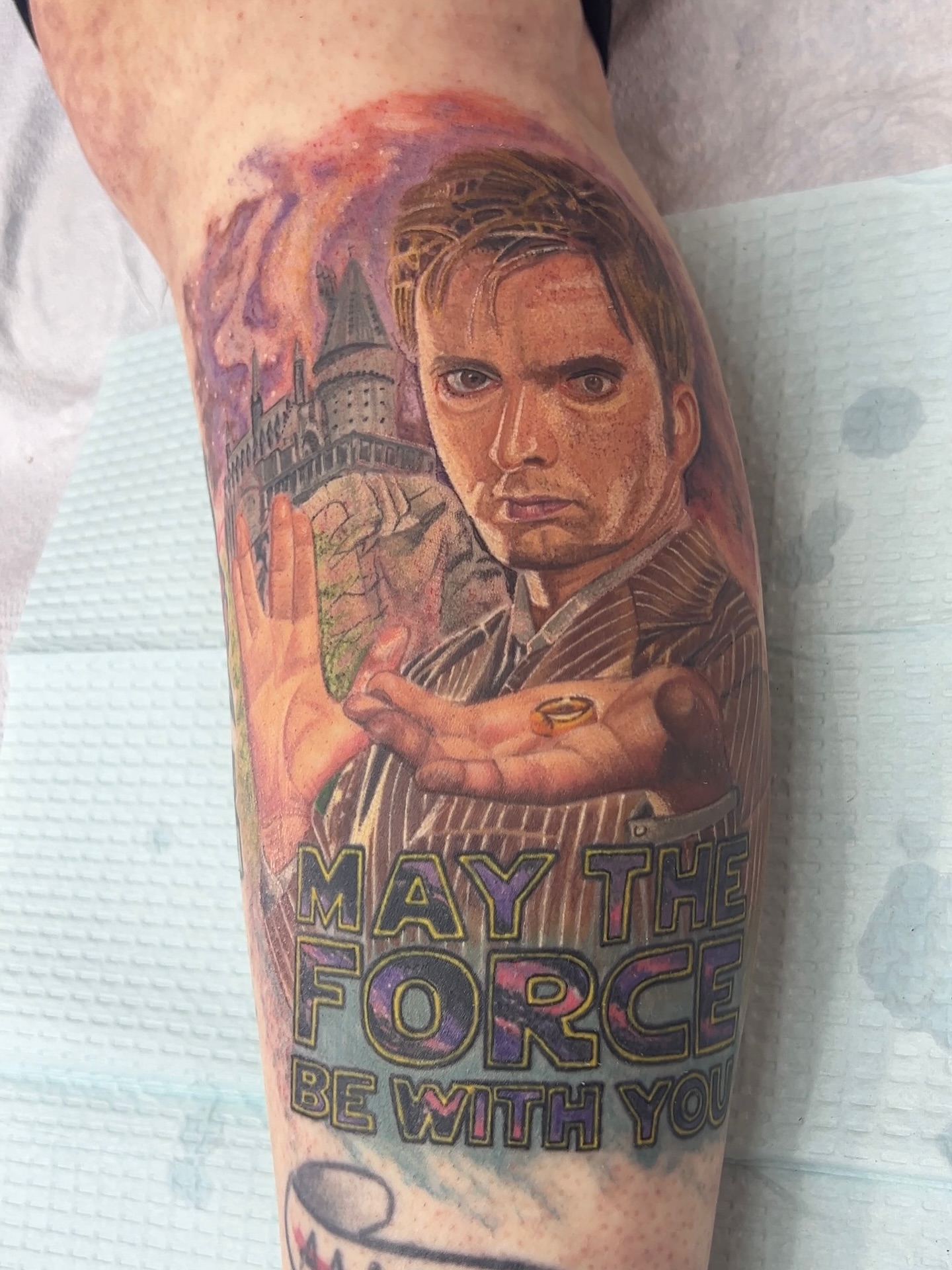 May the force be with you realism tattoo on the forearm by Steve Peace Calgary based tattoo artist, Calgary, Alberta