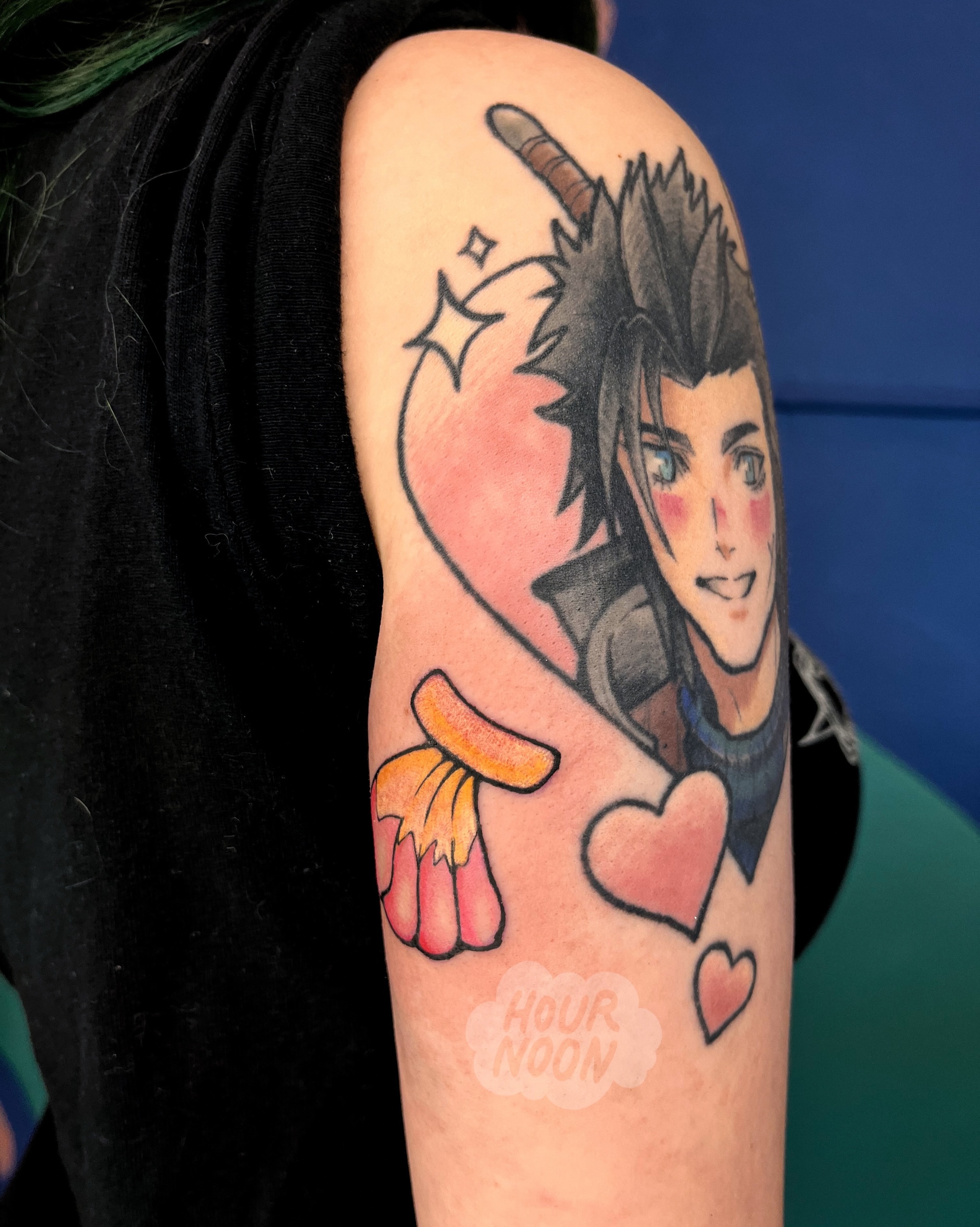 Anime character anime tattoo on the forearm by 𝖍𝖔𝖚𝖗𝖓𝖔𝖔𝖓