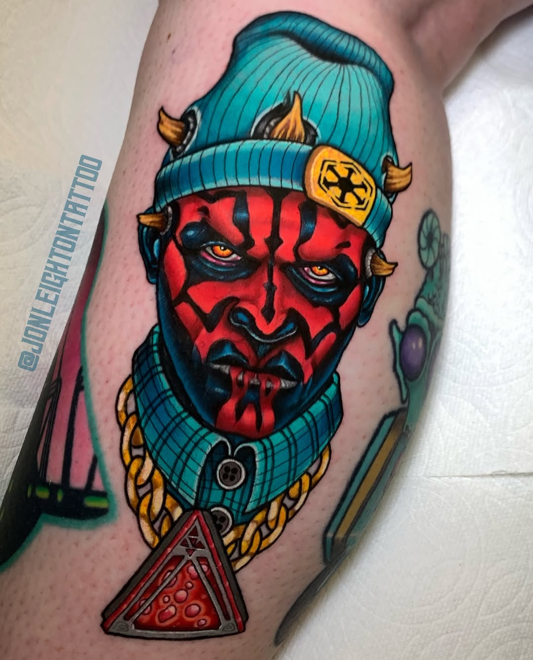 Tattoo by @jonleightontattoo — new_school, realism