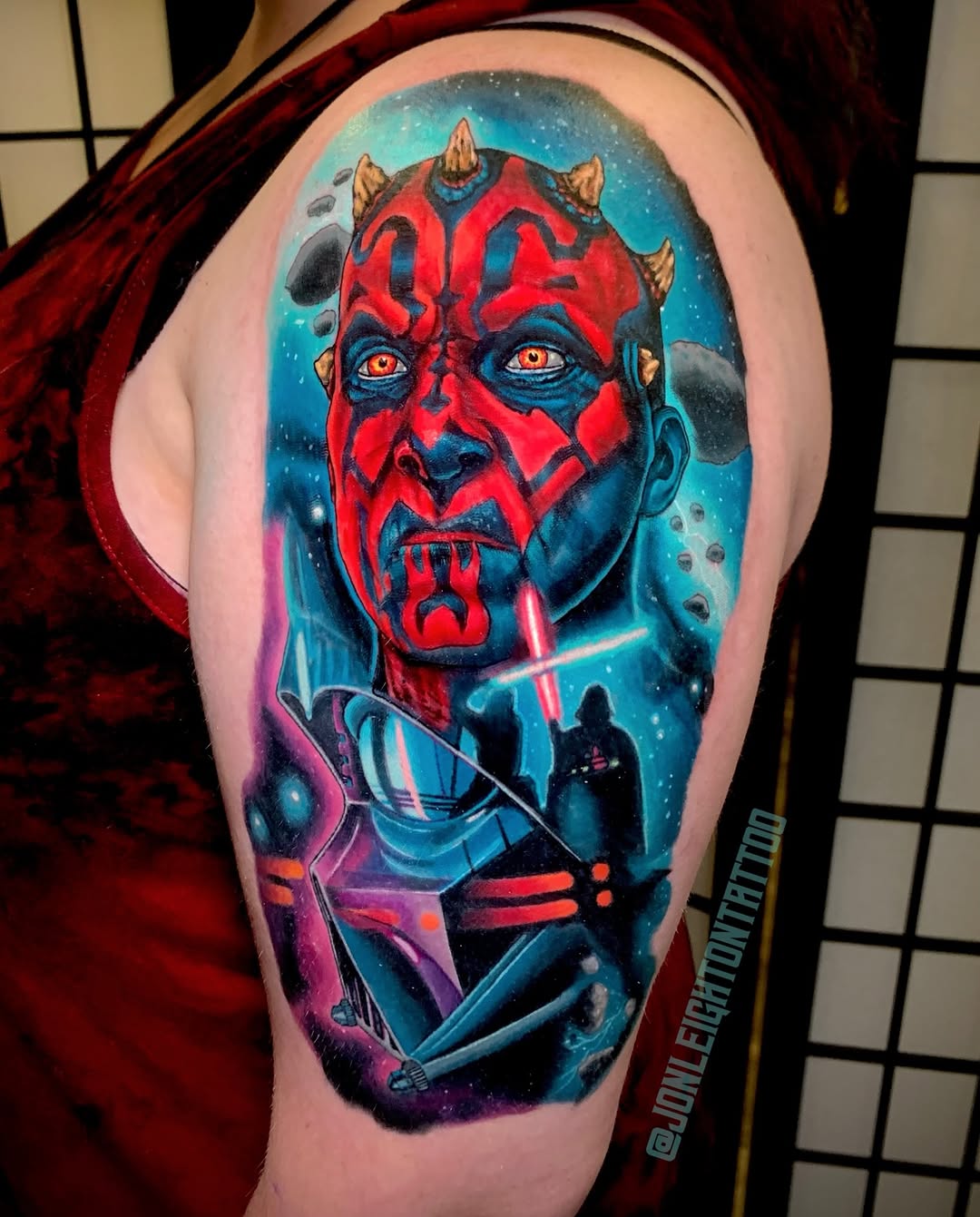 Tattoo by @jonleightontattoo — realism, black_and_grey