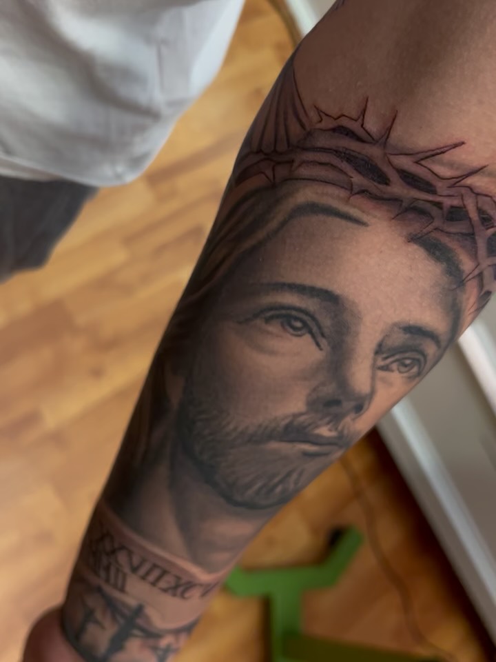 Tattoo by @302inkgod — realism, black_and_grey