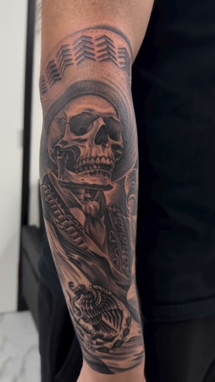 Tattoo by @7opez — black_and_grey, realism