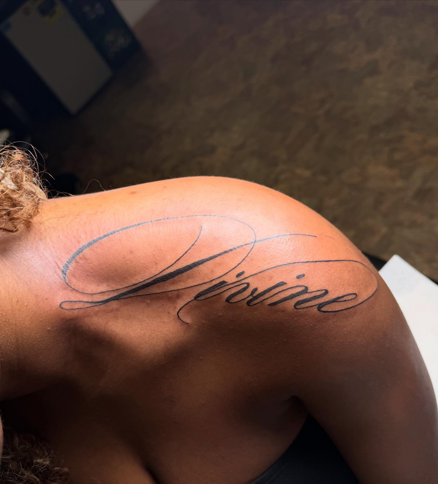 Tattoo by @inkys_ink — lettering_script