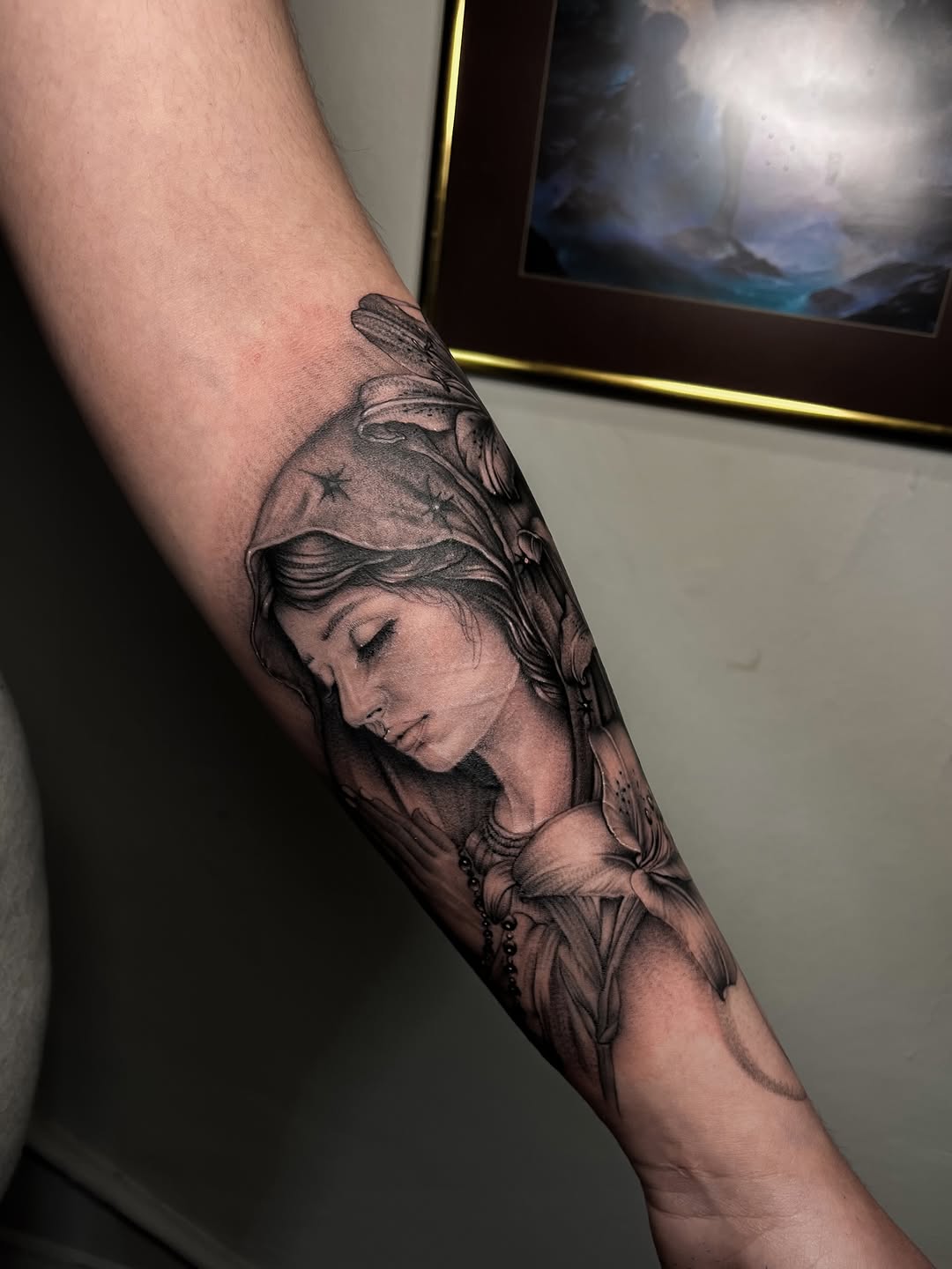 Tattoo by @inkmonic — black_and_grey, realism