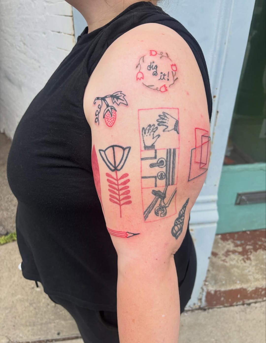 Tattoo by @easy_peezy_pokes — illustrative, fine_line