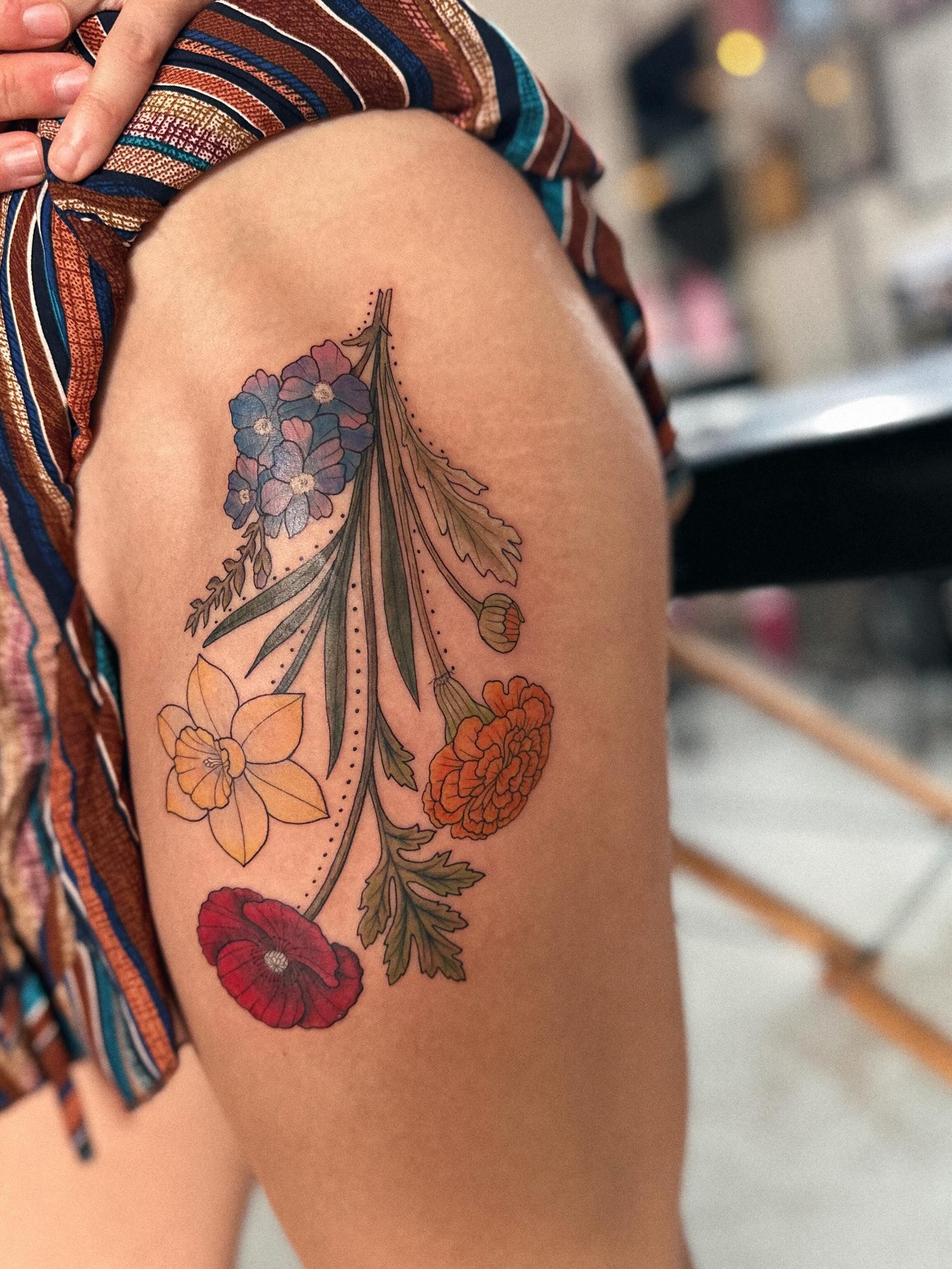 Tattoo by @anagram_tattoos — dotwork, realism