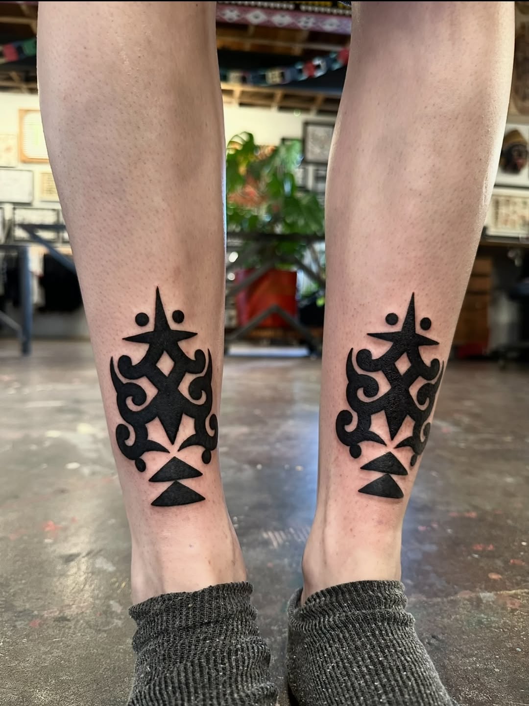 Tattoo by @krystaltattoo — tribal, blackwork