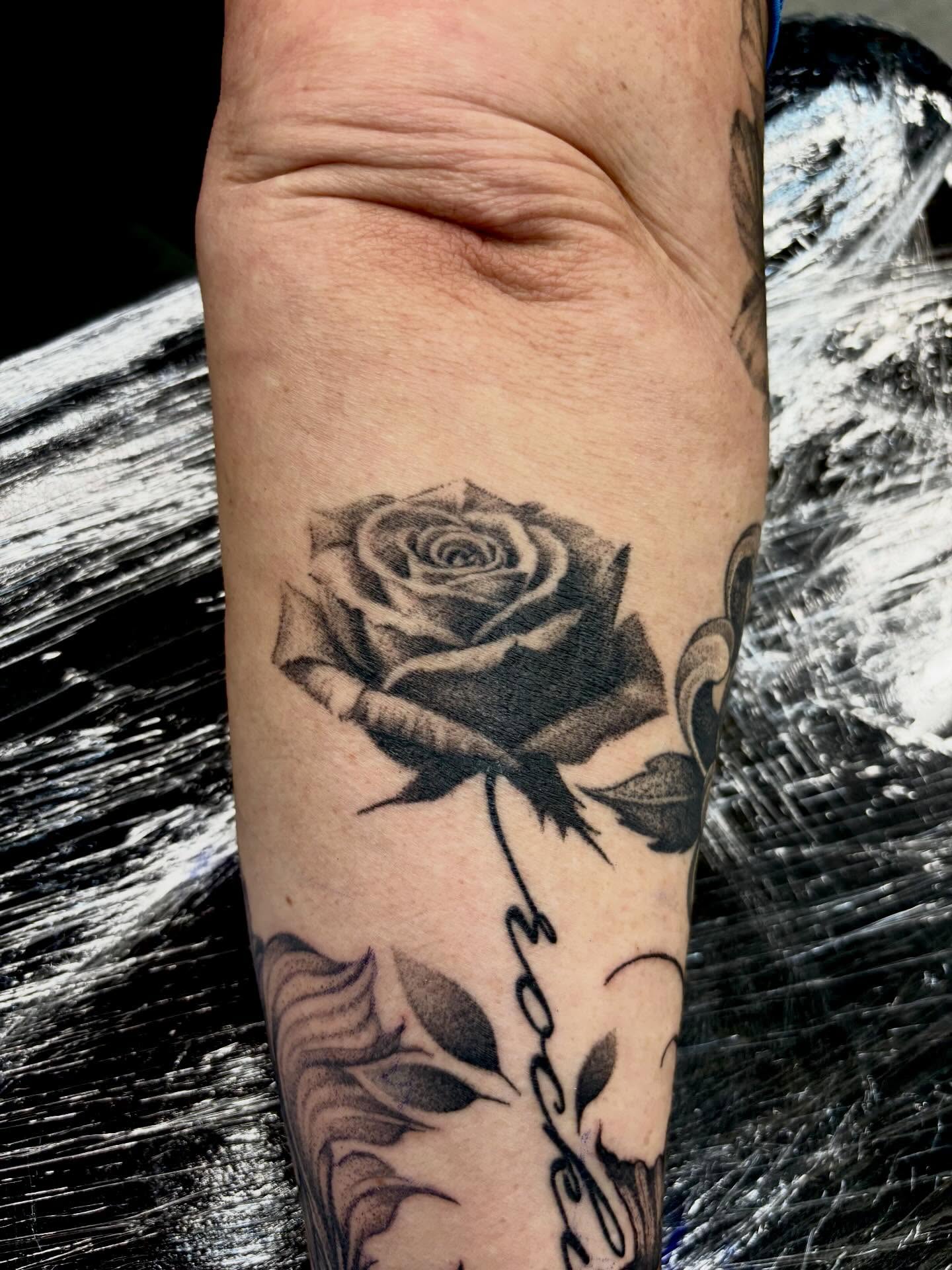 Tattoo by @justanothertattoo — black_and_grey