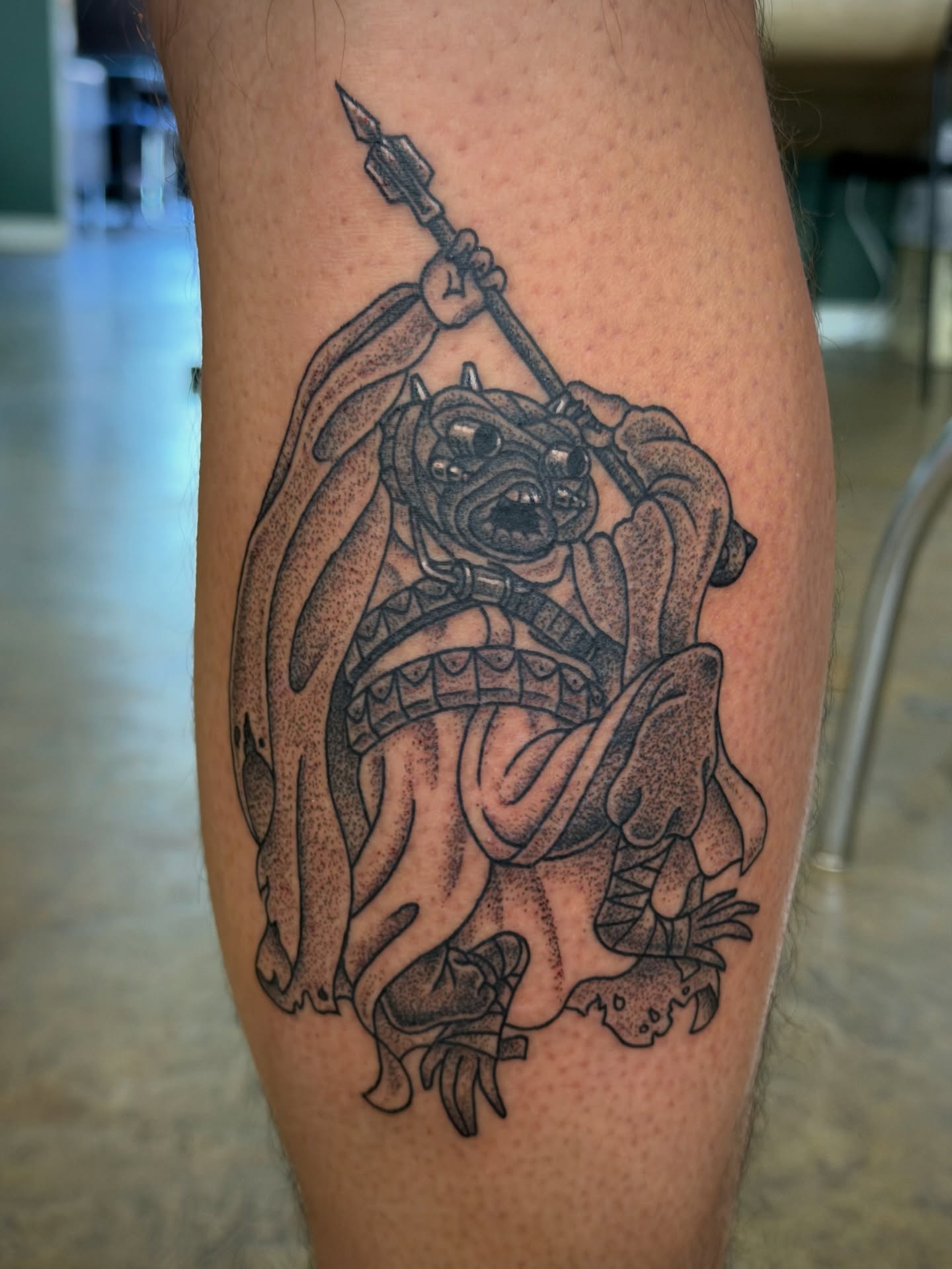 Tattoo by @scruffy_tattooer — dotwork