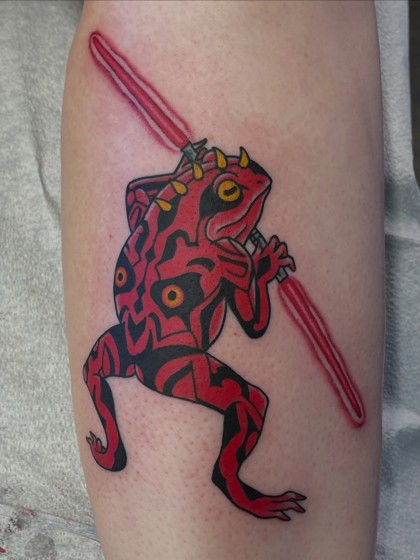 Tattoo by @scruffy_tattooer — geometric, illustrative