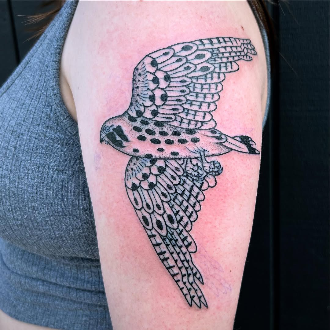 Tattoo by @eekpdx — black_and_grey, dotwork