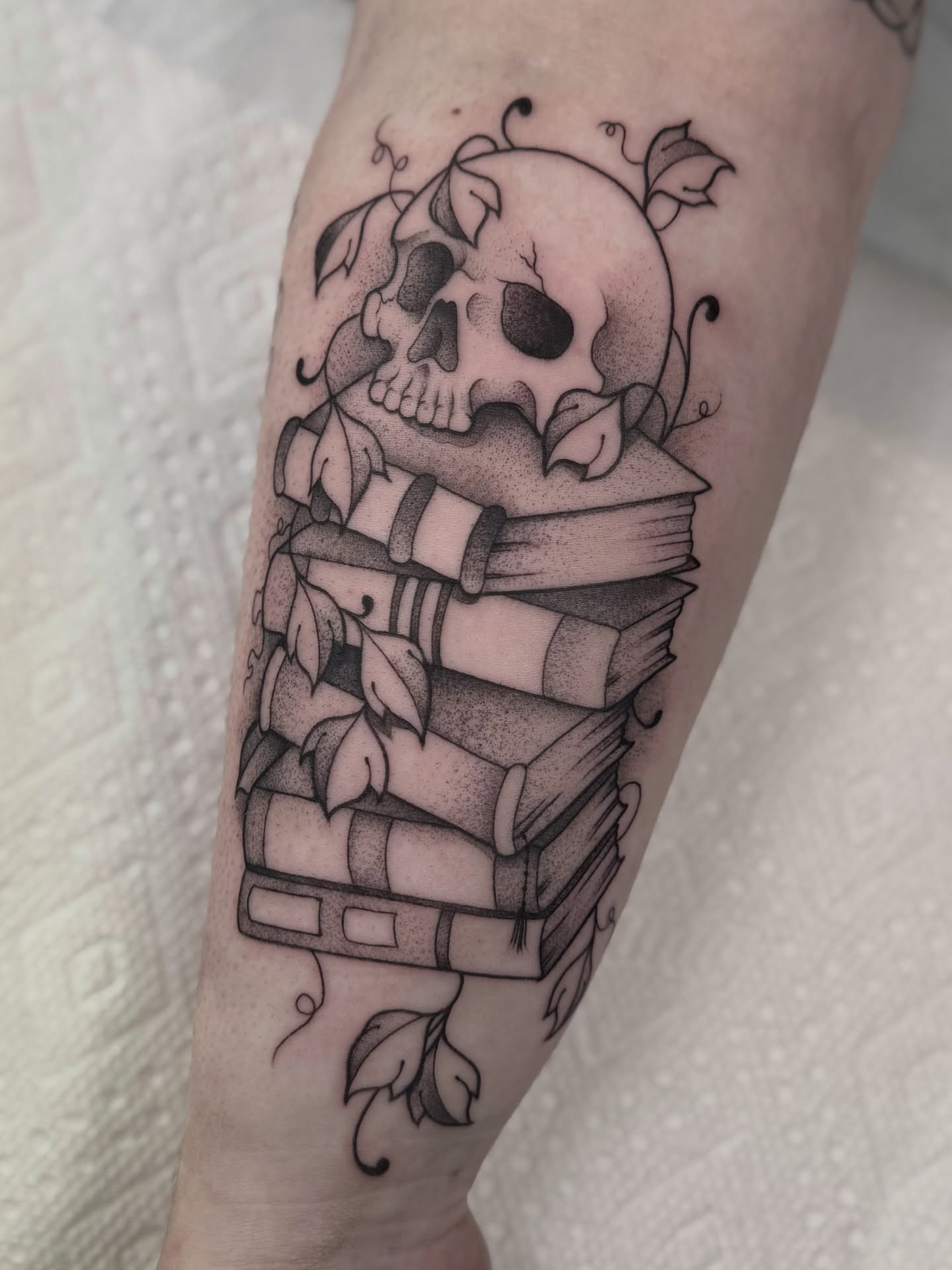 Tattoo by @allyghastly — black_and_grey, realism