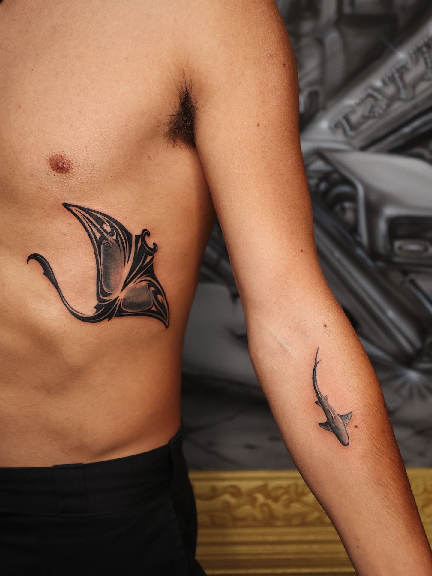 Tattoo by @dzulmaster — black_and_grey