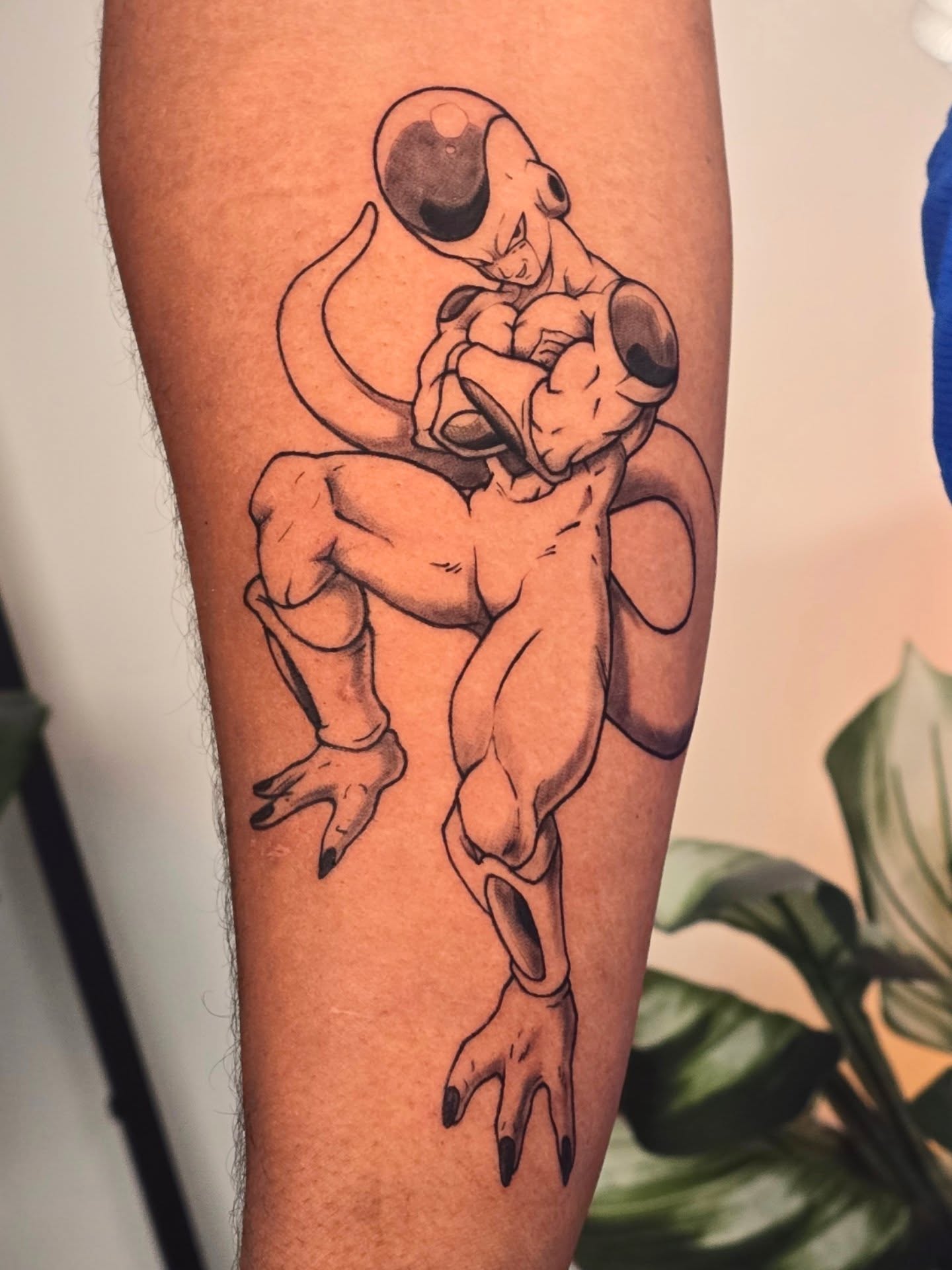 Jiren anime tattoo on the forearm by Scribbles (Teala René), Charlotte, North Carolina
