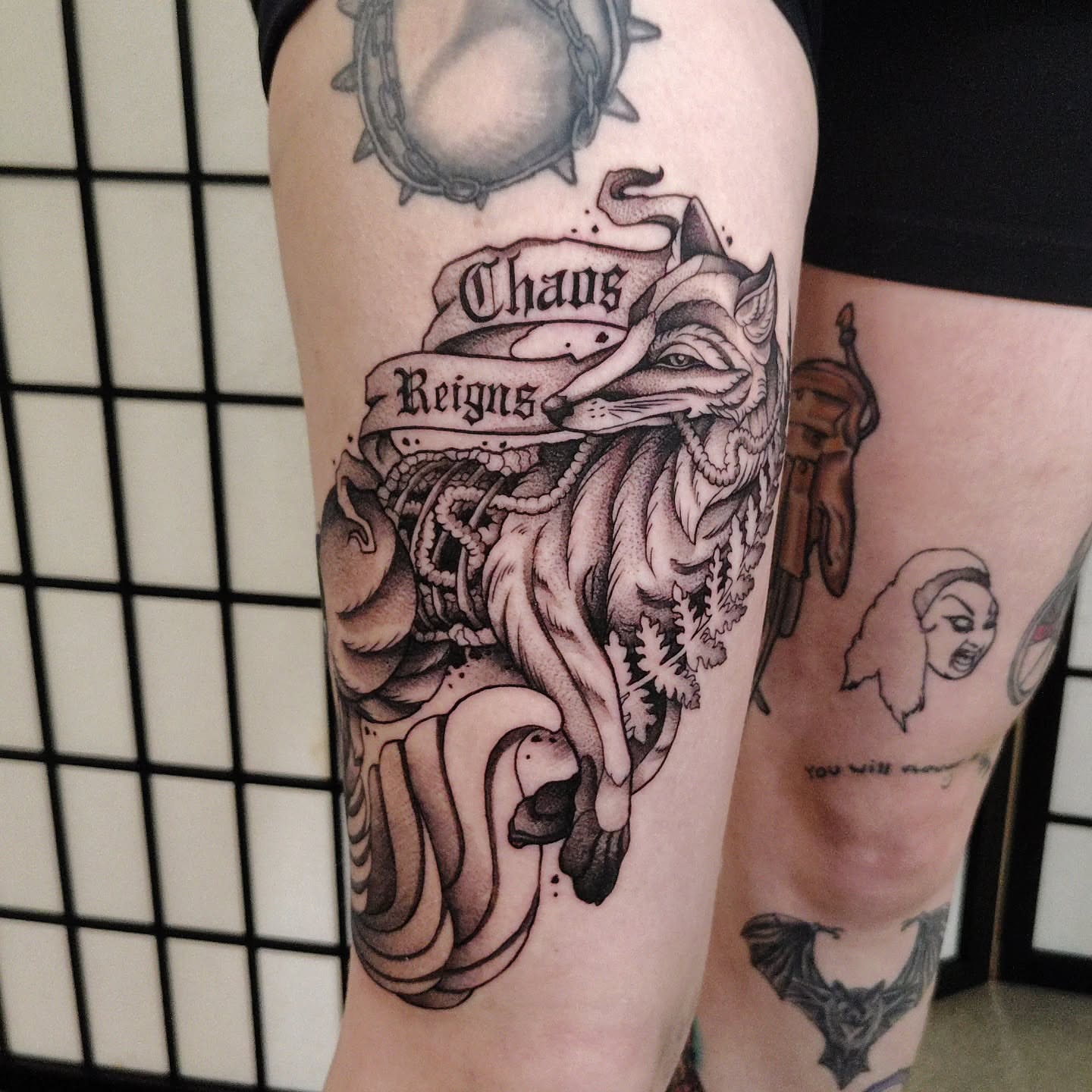 Tattoo by @wren.m.a.d.d β black_and_grey, realism