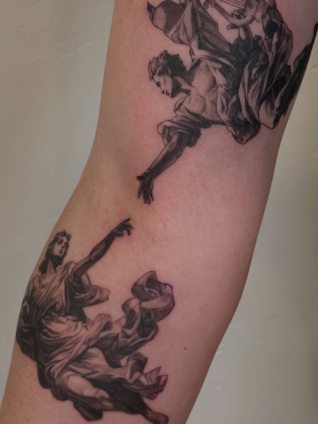 Tattoo by @paigejeantattoos β realism, black_and_grey