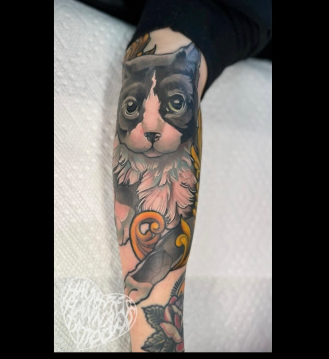 Tattoo by @hauntresshannahtattoo โ realism, black_and_grey