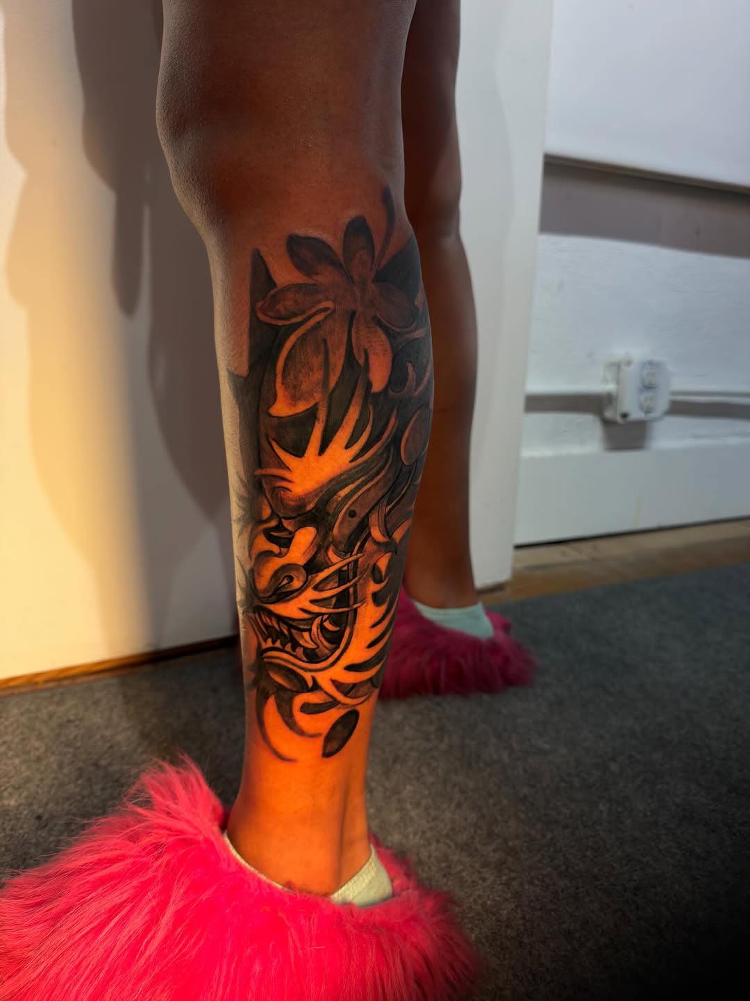 Tattoo by @inkbyt0ny — japanese_irezumi, black_and_grey