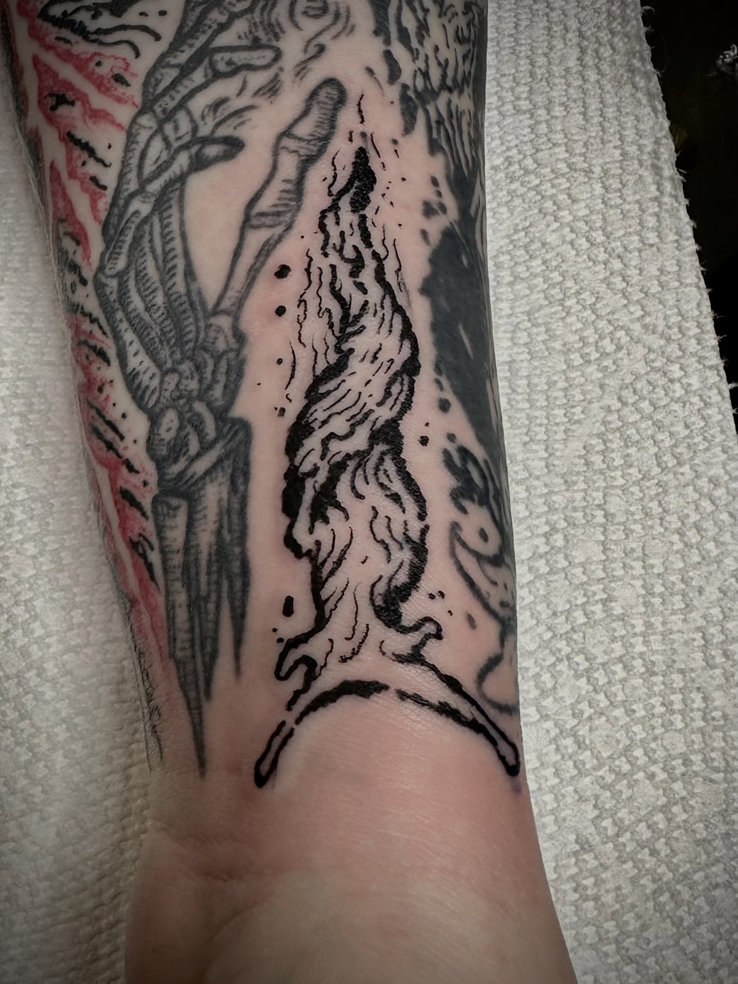Tattoo by @crow_durany_art — black_and_grey, dotwork