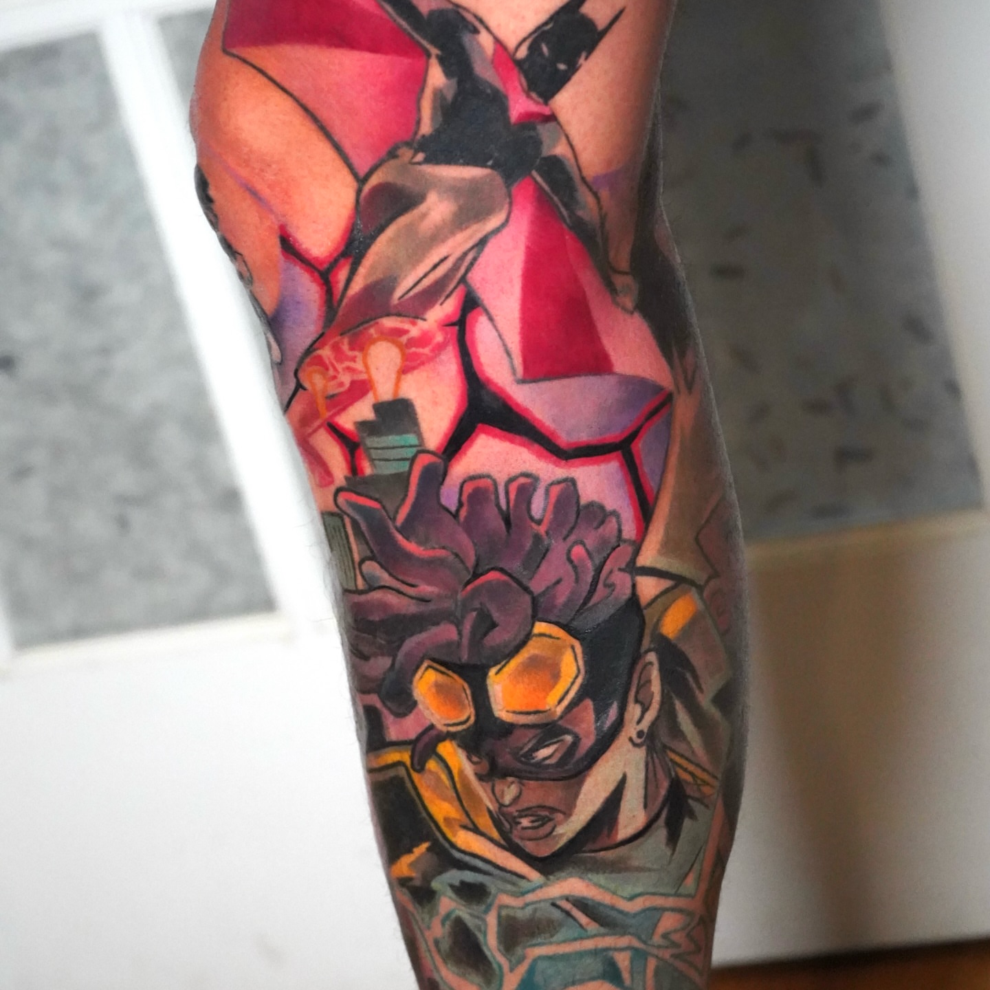 Tattoo by @blasianj.ink — geometric, illustrative