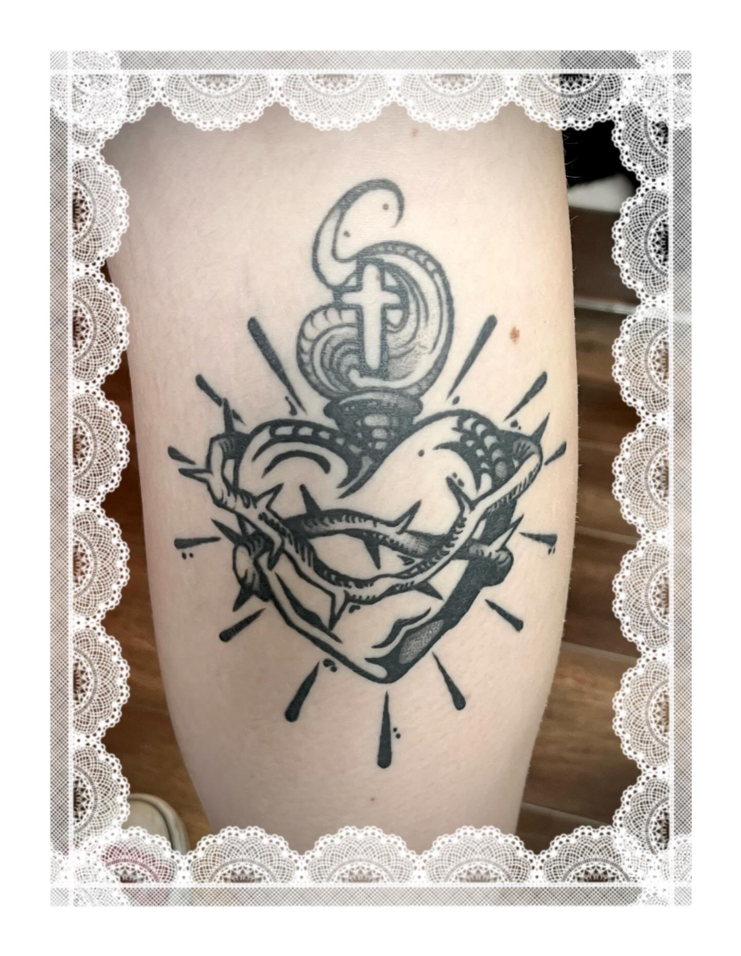 Tattoo by @audreywallacetattoo — black_and_grey