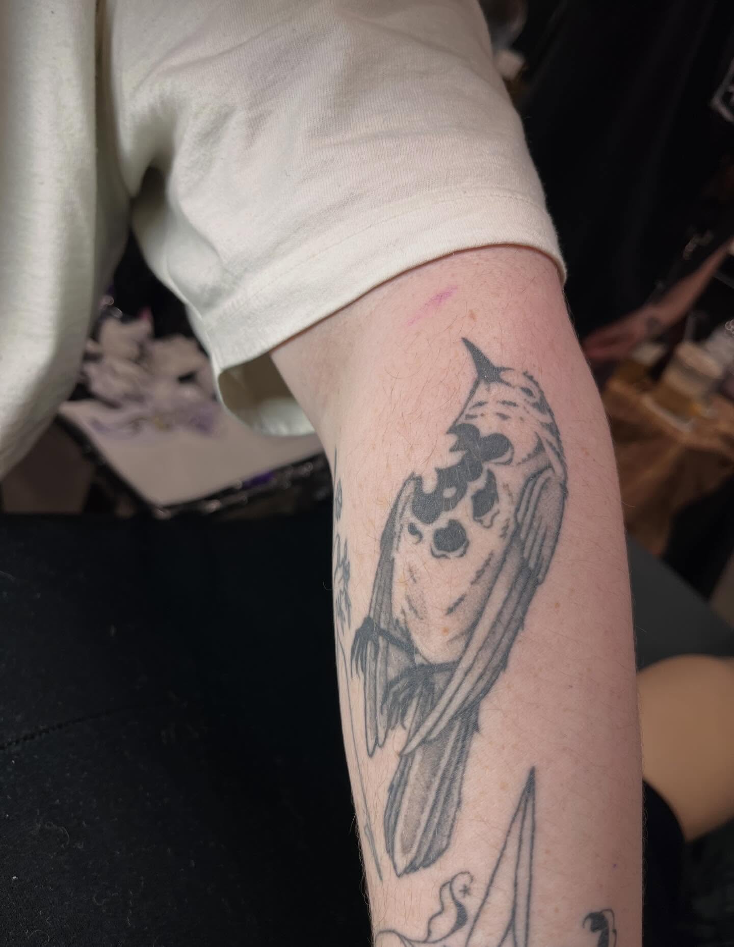 Tattoo by @audreywallacetattoo — black_and_grey