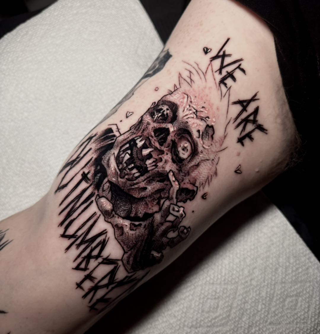 Tattoo by @the_last_centra — black_and_grey, realism